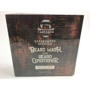 PERFECTO Beard Wash 17oz & Beard Conditioner 17oz - Sandalwood - SEALED